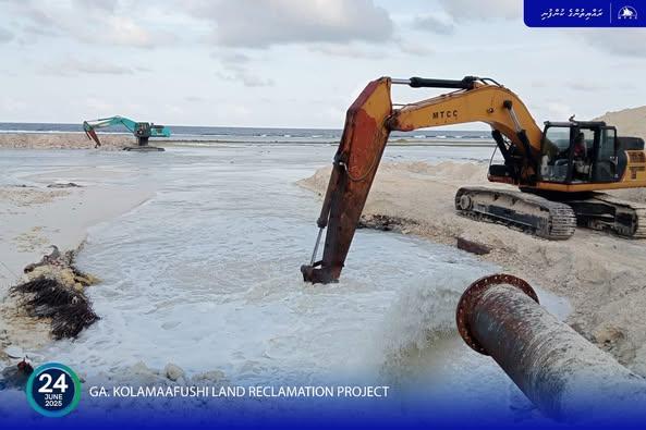 ކޮލަމާފުށީ ބިން ހިއްކުމުގެ މަސައްކަތުގެ  ބޮޑުބައި ނިމިއްޖެ