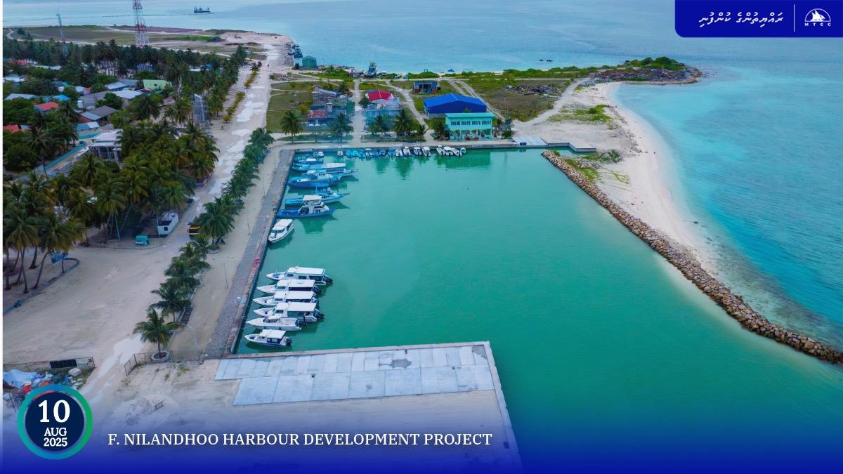 ނިލަންދޫ ބަނދަރު ތަރައްޤީކުރުމުގެ މަޝްރޫޢުގެ ބޮޑުބައި އެމްޓީސީސީން ނިންމާލައިފި