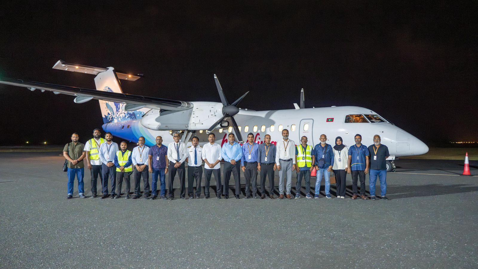 ފުނަދޫ އެއާޕޯޓަށް ރޭގަނޑު ދަތުރުތައް ފެށުމަށް ޓެސްޓު ފްލައިޓް ޖައްސައިފި