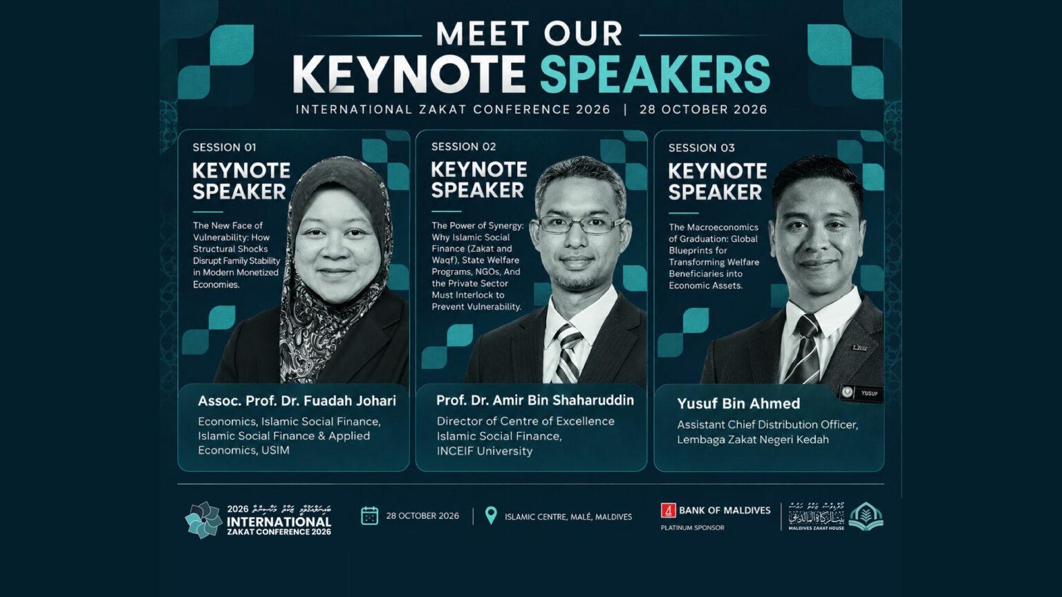 އިންޒެކް 2026 ގެ ކީނޯޓް ސްޕީކަރުން އިއުލާނުކޮށްފި