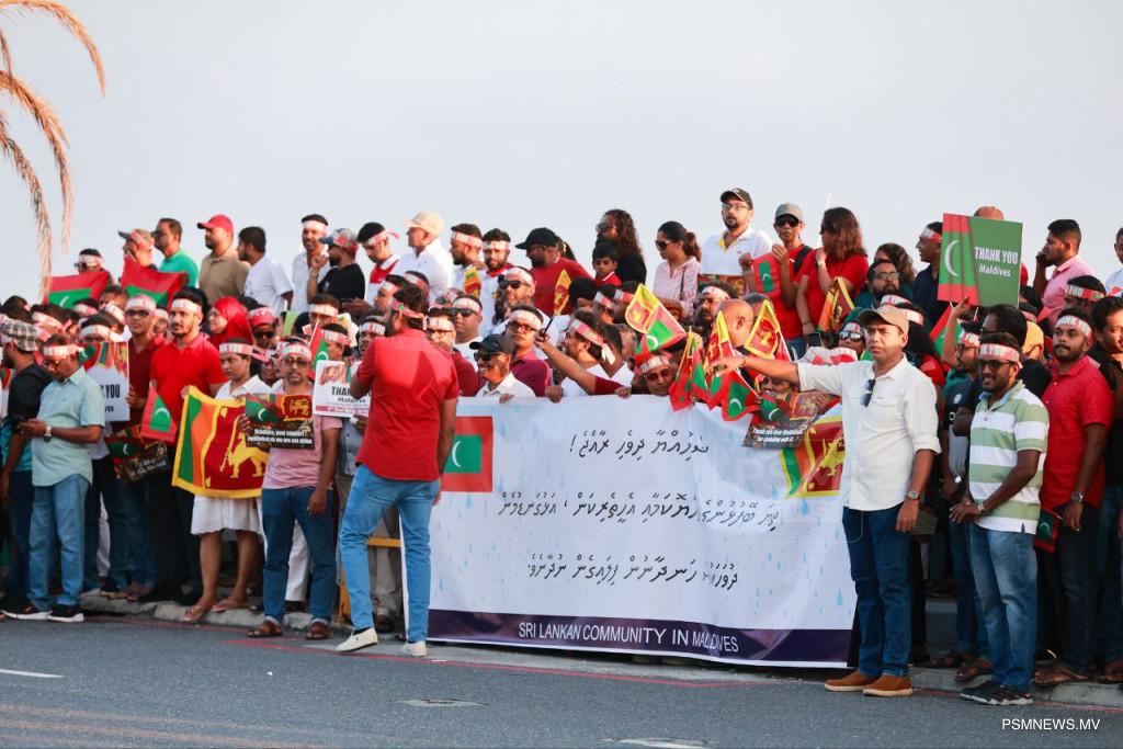 ލަންކާ އަށް ކުރިމަތިވި ތޫފާނުން ދިވެހިން ދެއްކީ ރީތި ނަމޫނާއެއް: ސަފީރު