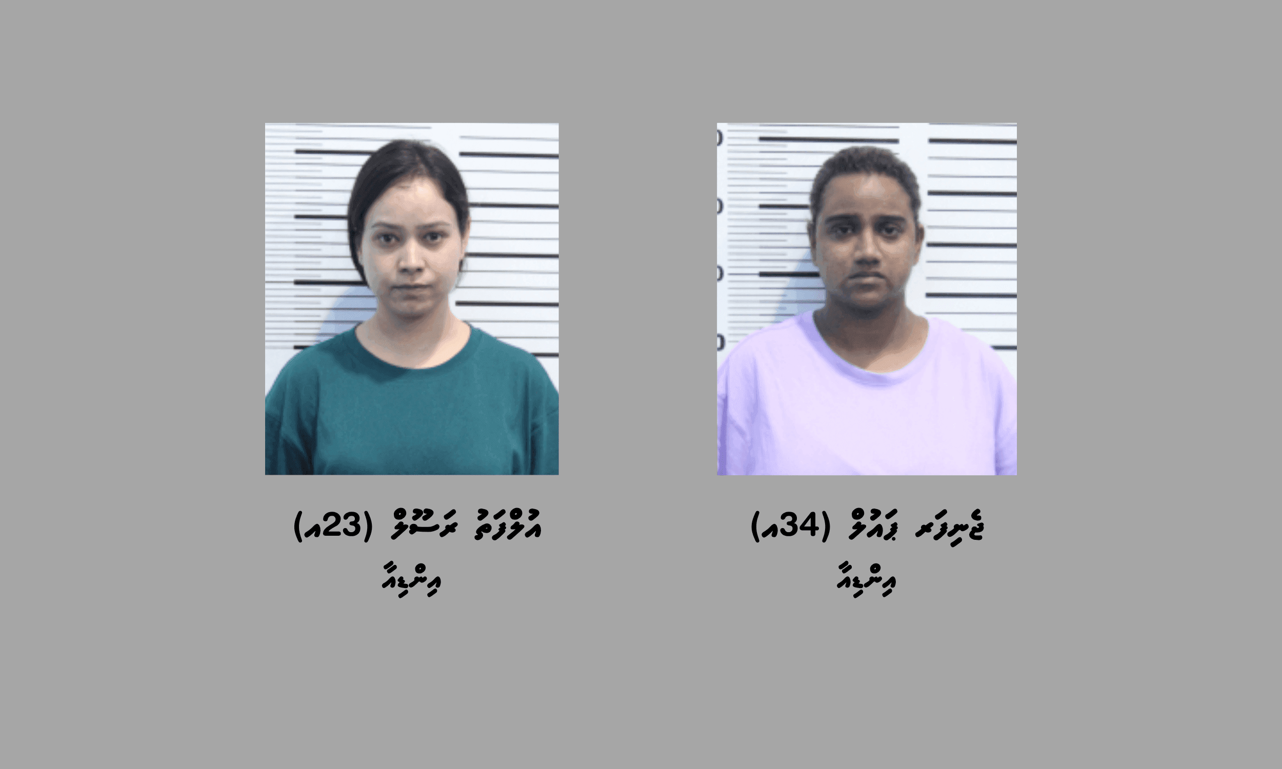 ދެ ކިލޯއަށްވުރެ ގިނަ މަސްތުވާތަކެތި އެތެރެކުރަން އުޅެނިކޮށް   އިންޑިޔާ ދެ އަންހެނުން ހައްޔަރުކޮށްފި 