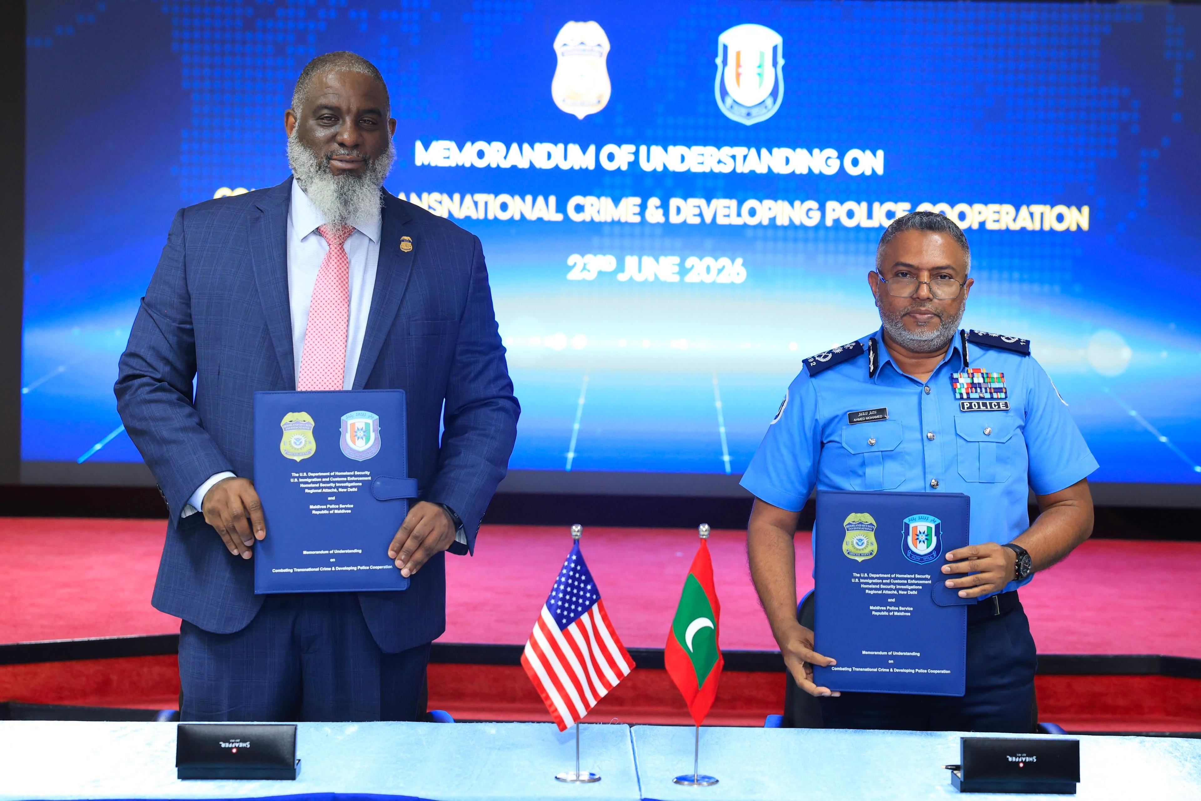 ދިވެހި ފުލުހުންނާއި، އެމެރިކާގެ ޑިޕާޓްމަންޓް އޮފް ހޯމްލޭންޑް ސެކިއުރިޓީއާ ދެމެދު އެއްބަސްވުމެއް!