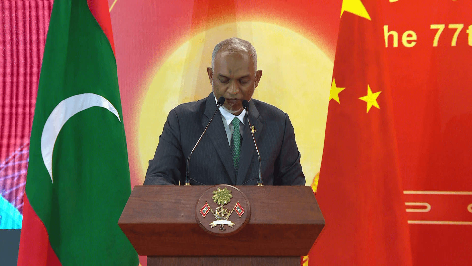 ޗައިނާ މޯލްޑިވްސް ބްރިޖަކީ އެކުވެރިކަމުގެ ވަރުގަދަ ރަމްޒެއް: ރައީސް 