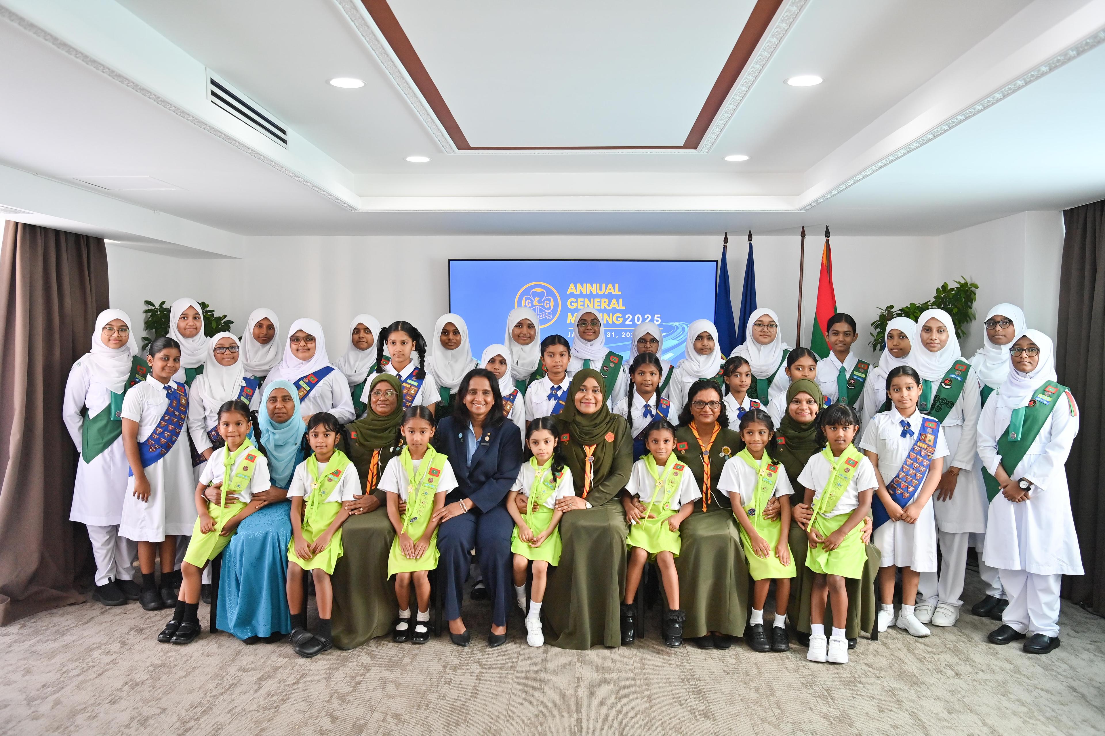 ގަރލްގައިޑްސް އެސޯސިއޭޝަންގެ އަހަރީ އާންމު ޖަލްސާ ފަސްޓް ލޭޑީ ޝަރަފުވެރިކޮށްދެއްވައިފި